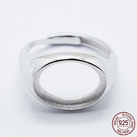 925 звенья кольца перламутрового серебра, регулируемый, овальные