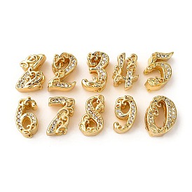 Латунные микро проложить кубического циркония бусы, число, без кадмия и без свинца