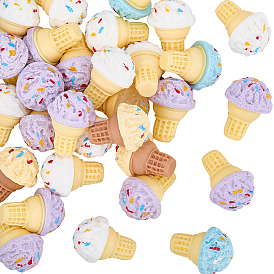 30 Кабошоны из непрозрачной смолы, мороженое