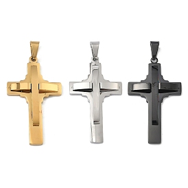 304 подвески из нержавеющей стали, крест прелести, с 201 держателями для ледоруба из нержавеющей стали