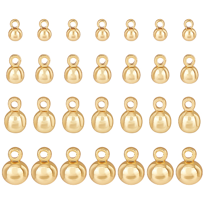 40 шт 4 стили латунные подвески, круглые подвески