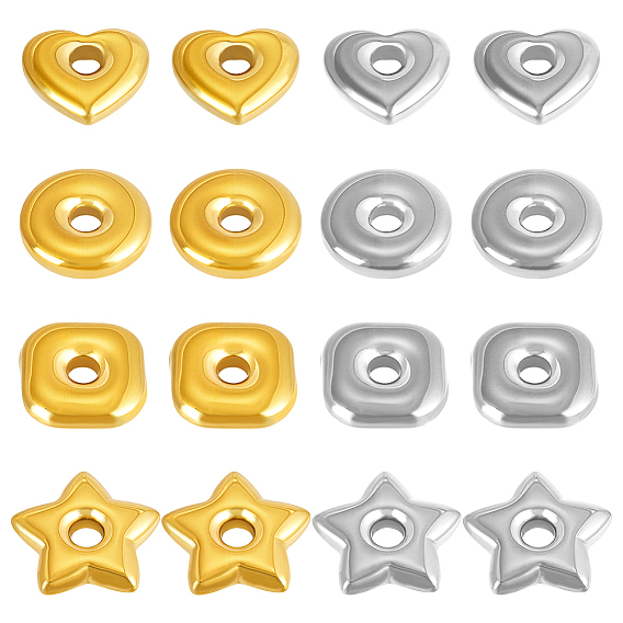 16 шт. 8 стили 304 проставки из нержавеющей стали, разнообразные