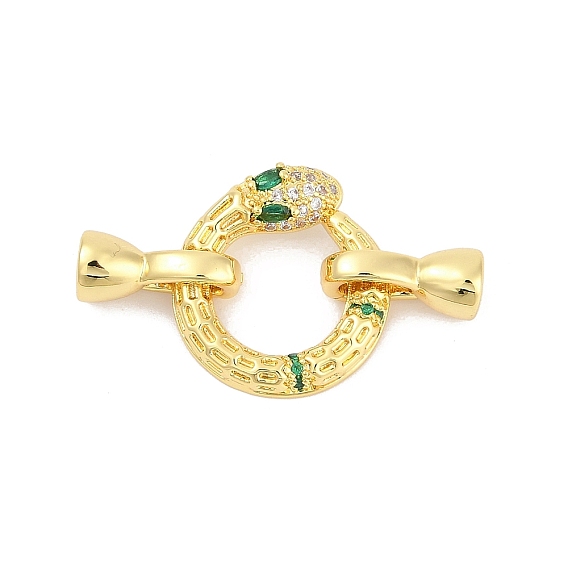 Латунное микропейв, прозрачный кубический цирконий, складные застежки, без кадмия, без никеля и без свинца, змея