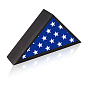 Треугольные деревянные настенные складные футляры для флагов, Подставка для флага с прозрачными стеклянными окнами.
