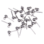 304 Stainless Steel Stud Earring Findings, with Loop