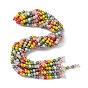 Нити стеклянных бусин с гальваническим покрытием и градиентным цветом, круглые