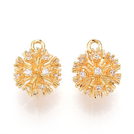 Латунные микро проложить кубического циркония прелести, мяч