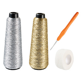 Наборы для вязания своими руками, включая полиэстер и металлизированный сердечник шнура, нетканый бинт и крючки для вязания trp