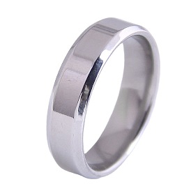 Stylish Hip Hop Stainless Steel Ring with Smooth Surface and Personality (0321)