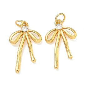 Латунные микро проложить кубического циркония подвески, бантом прелести, с целью перехода в кольце, без кадмия и без свинца, стойки покрытие, долговечный