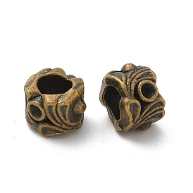 Tibetan Style Alloy European Beads, Large Hole Beads, Cadmium Free & Lead Free, Column