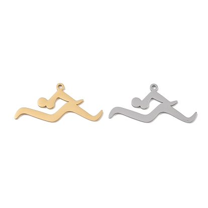 304 Stainless Steel Pendants, Laser Cut, Cycling Charm