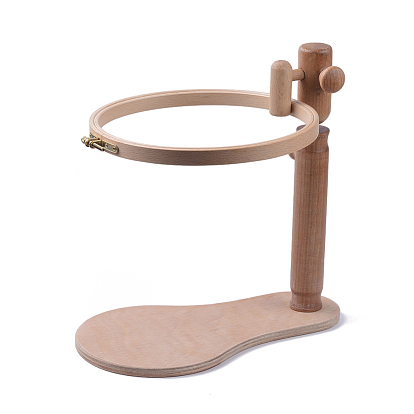 Beech Wooden Embroidery Hoop Frame Set, Adjustable Cross Stitch Sewing Tools