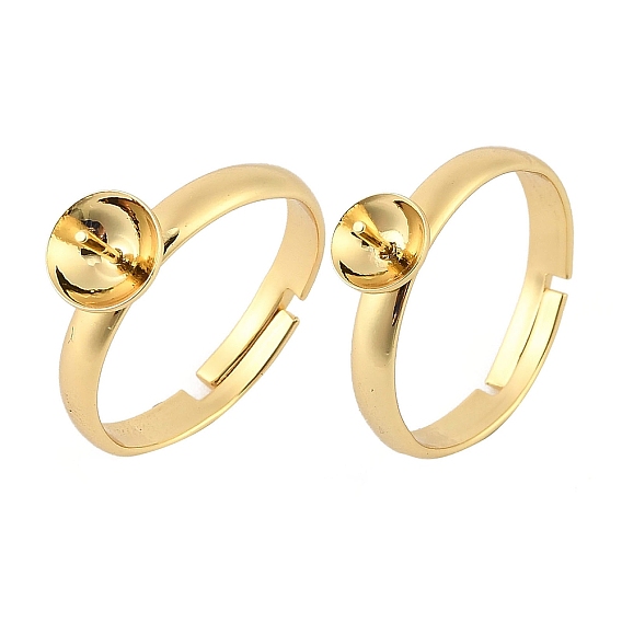 Латунные регулируемые кольца, за половину пробурено бисера, долговечный, стойки покрытие, без свинца и без кадмия