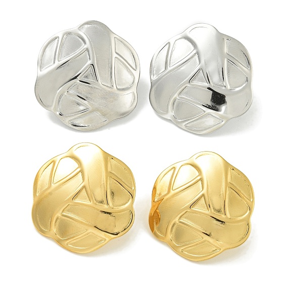 Цветочное ионное покрытие (ip) 304 серьги-гвоздики из нержавеющей стали