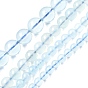 Природные Аквамарин бисер нитей, круглые