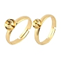 Латунные регулируемые кольца, за половину пробурено бисера, долговечный, стойки покрытие, без свинца и без кадмия