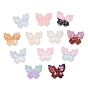 УФ-покрытие прозрачные смоляные шарики, радужный, бабочка с блестками, два тона