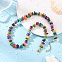 Dyed Natural Freshwater Shell Chip & Brass Beaded Necklaces, Golden