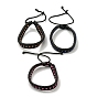 Adjustable PU Leather & Waxed Braided Cord Bracelets