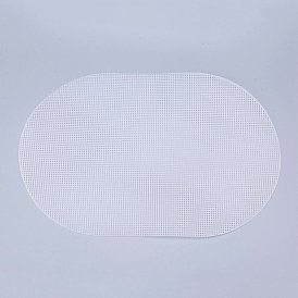 Plastic Mesh Canvas Sheets, for Embroidery, Acrylic Yarn Crafting, Knit and Crochet Projects, Oval