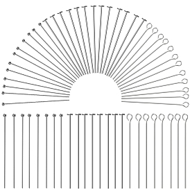 600 шт. 3 стили 304 штифты с шаровой головкой из нержавеющей стали, штифты с плоской головкой и штифты с проушиной
