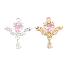 Латунные микро проложить кубического циркония подвески, крылатые прелести