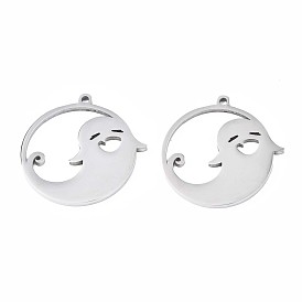 Thème halloween 201 pendentifs en acier inoxydable, fantôme