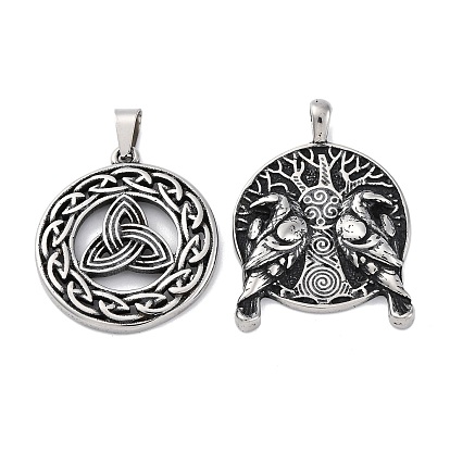 304 подвески из нержавеющей стали, плоский круглый шарм