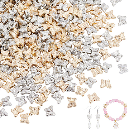 420 шт 2 цвета пластиковые бусины ccb, бабочка, для изготовления ювелирных изделий DIY