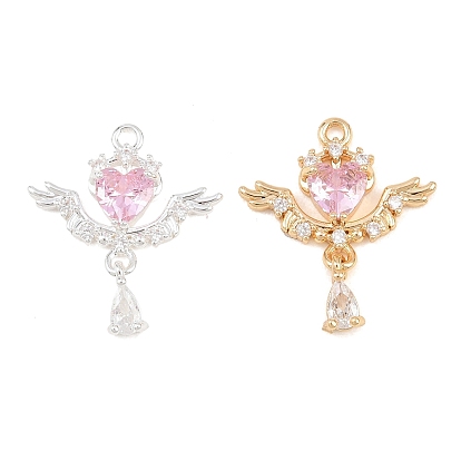 Латунные микро проложить кубического циркония подвески, крылатые прелести