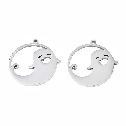Thème halloween 201 pendentifs en acier inoxydable, fantôme