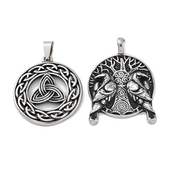 304 подвески из нержавеющей стали, плоский круглый шарм