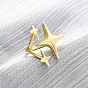 Латунные регулируемые манжеты для женщин, звезда