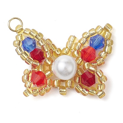 Бисер бисерные подвески, бабочки подвески