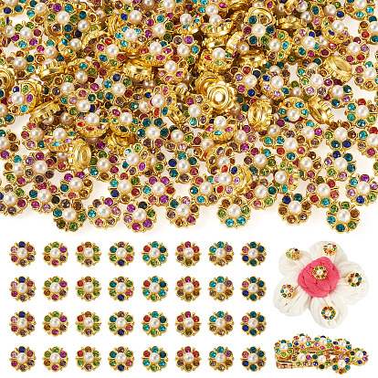 200шт. АБС-пластиковые кабошоны, с rhinetsone, цветок