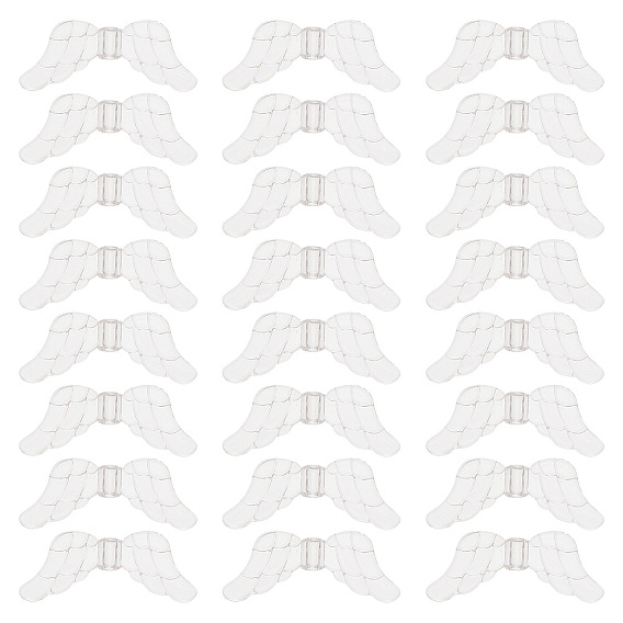 200 шт прозрачные акриловые бусины, крыло