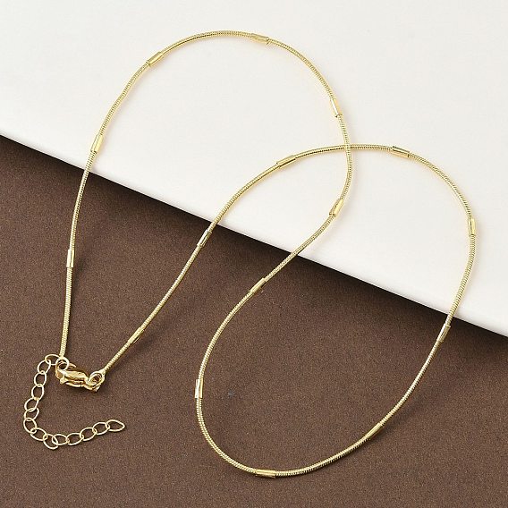 2Мм латунные круглые ожерелья-змейки для женщин, стойки покрытие, долговечный, без свинца и без кадмия