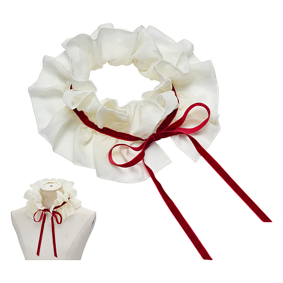 Шифоновый женский воротник-стойка, съемный воротник с рюшами аксессуары для одежды