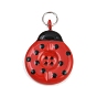 Button Stainless Steel Enamel Pendants, Ladybird Charms