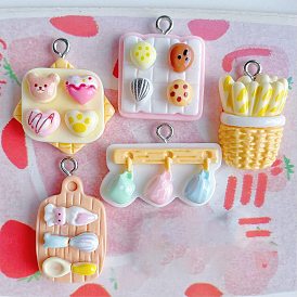 Подвески из смолы, с железной платиной петлей, разнообразные