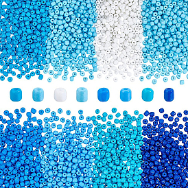 8 наборы 8 цвета непрозрачные стеклянные бусины, окрашенные методом запекания