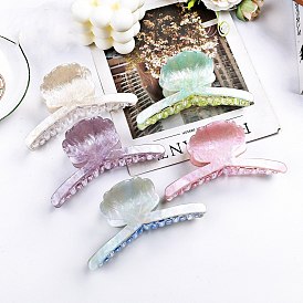 Shell Shape Acrylic Large Claw Hair Clips, for Girls Women Thick Hair