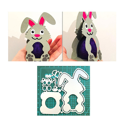 Rabbit Carbon Steel Cutting Dies Stencils, for DIY Scrapbooking/Photo Album, Decorative Embossing DIY Paper Card