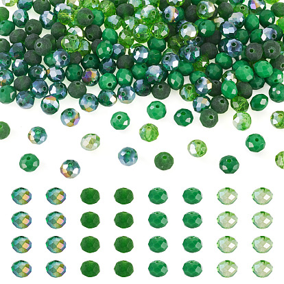 200 шт 4 цвета стеклянные бусины, рондель, граненые