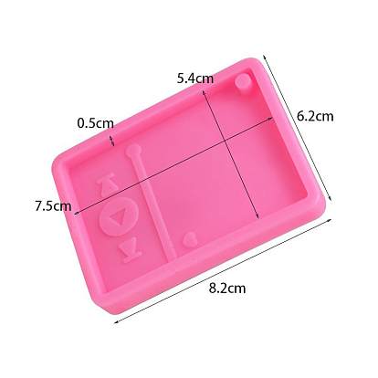 Rectangle Shape DIY Pendant Silicone Molds, for Keychain Making, Resin Casting Molds, For UV Resin, Epoxy Resin Jewelry Making