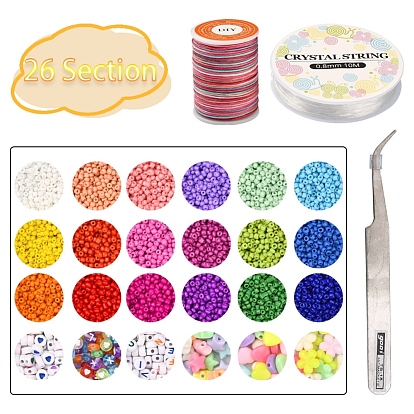 China Factory DIY Candy Color Bracelet Making Kit, Including Glass Seed  Beads, Heart and Letter Pattern & Flower & Star Acrylic Beads, Tweezers Glass  Seed Beads: 5616Pcs/box in bulk online 