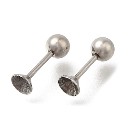 304 из нержавеющей стали ухо пробки датчики, с 201 бусинами из нержавеющей стали для женщин