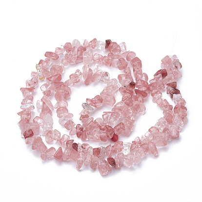 Cherry Quartz Glass Beads Strands, Chip