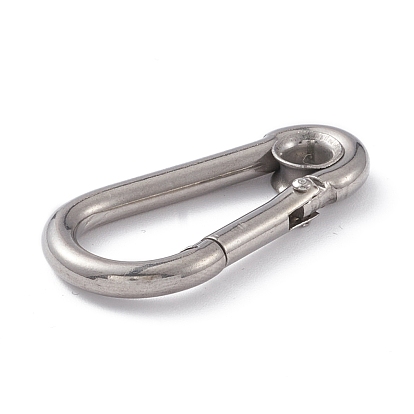 China Factory 304 Stainless Steel Push Gate Snap Keychain Clasp Findings  27.5x8.5x2mm in bulk online 